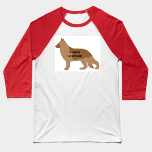 german shepherd liver name silhouette Baseball T-Shirt